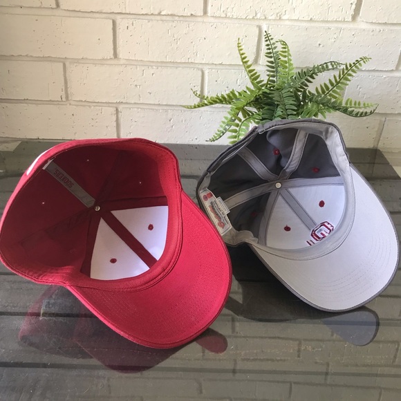 OU Sooners Baseball Hat Bundle of 2 Crimson Gray - Picture 8 of 10
